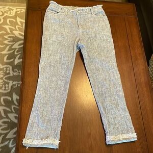 Alexander Wang Pants. Frayed edges. Textured. Grey, heathered. Small?
